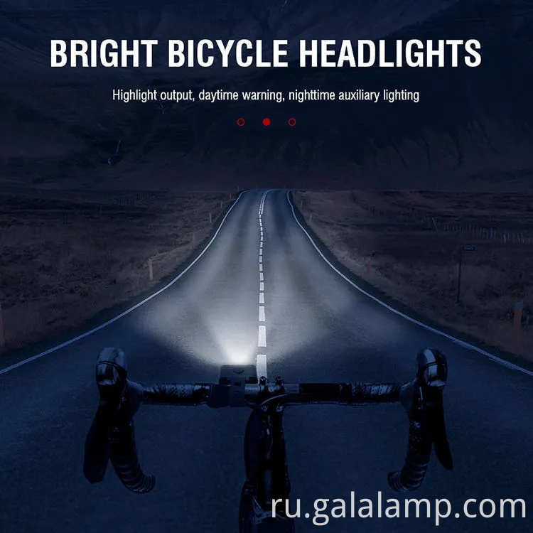 USB -аккуратный водонепроницаемый светодиодный велосипедный ламп для безопасной ночной езды